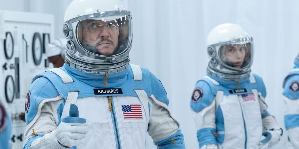 تصویر The Fantastic Four: First Steps، پدرو پاسکال را در حال عزیمت به فضا نشان می‌دهد - گیمفا