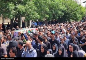 مراسم تشییع جنازه با شکوه شهید علی عربی در رباط کریم + تصویر