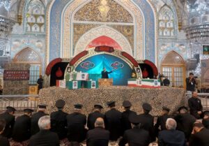 خداحافظی از جسد 4 شهدای جنایت صهیونیستی در حرم Razavi + تصاویر