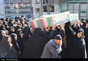تشییع پیکر پاک شهید حمله اسرائیل در شاهرود