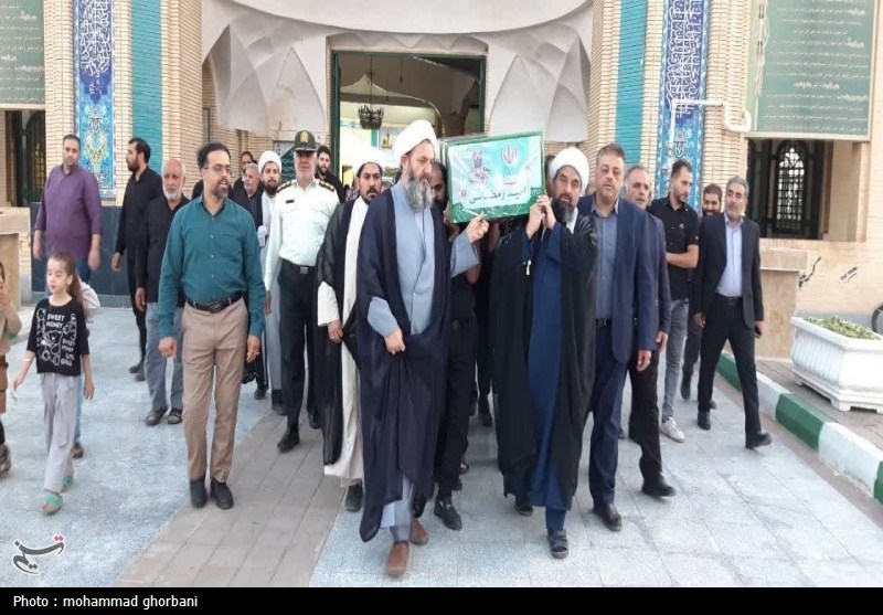 تشییع پیکر مطهر سرهنگ شهید امید رمضانی در فردوس