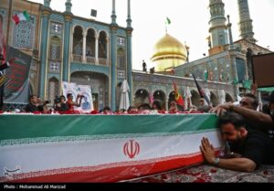 تشییع پیکر مطهر شهدای حمله رژیم صهیونیستی در قم