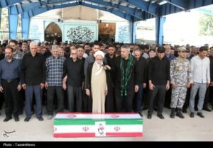 تشییع پیکر شهید حمید امیریان از شهدای تجاوز رژیم صهیونیستی