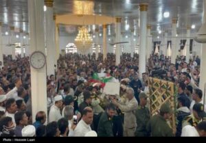 تشییع جنازه مدافع شهید احمد عبدالله زاده در زادگاهش