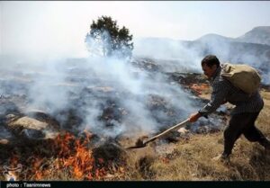 آتش به جان ارتفاعات کلاله افتاد/تلاش برای جلوگیری از سرایت آتش به عرصه‌های جنگلی