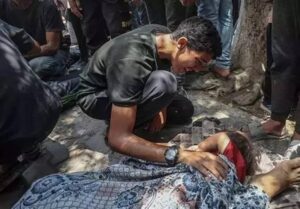 ببینید/شلیک به صف گرسنگان در غزه