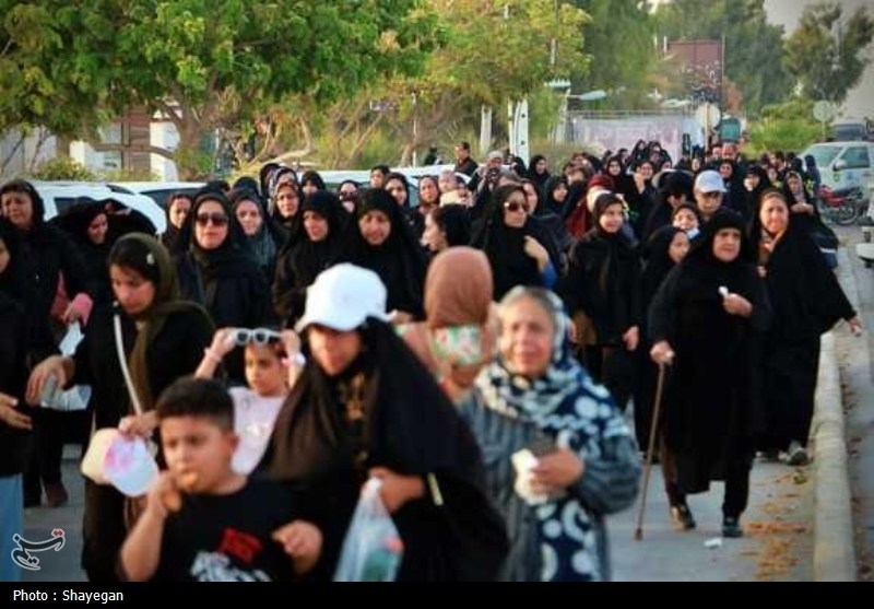 راه رفتن Arbaeen در Bushehr+تصویر