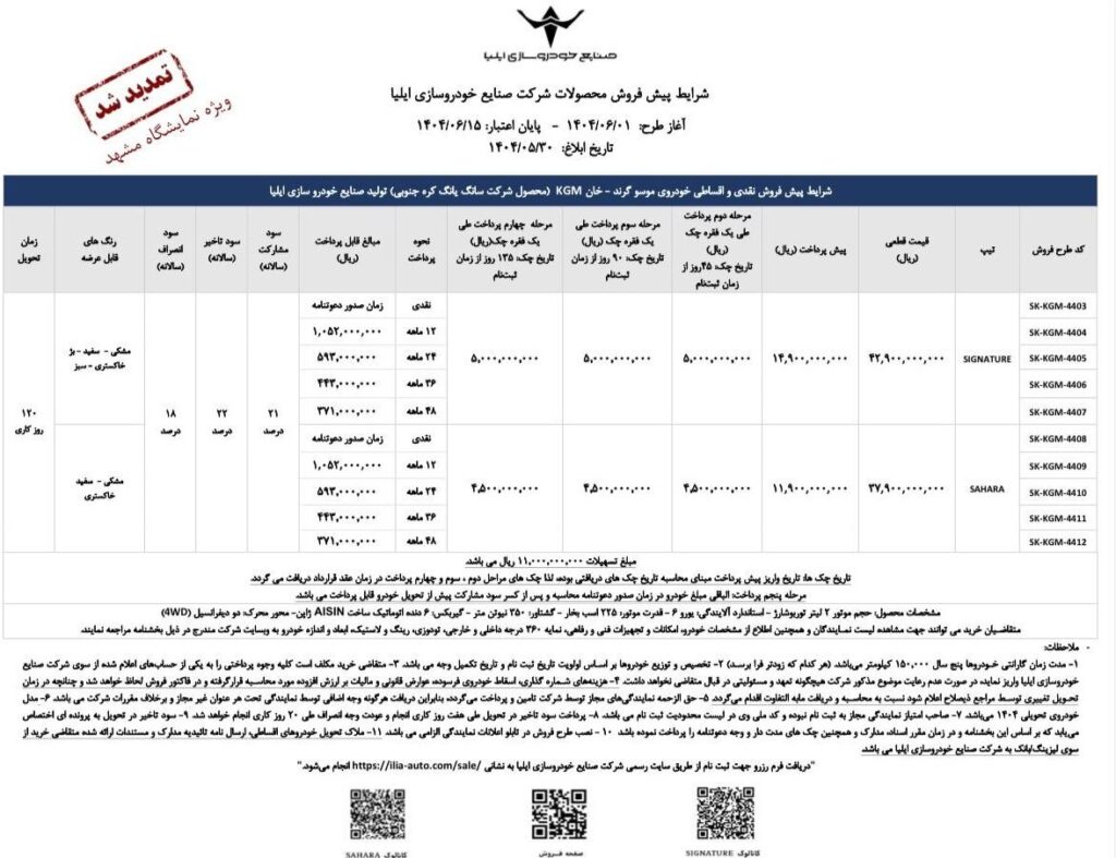 آخرین شرایط وانت کره Moso Grand-Khan در تابستان 1404