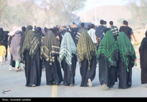 پیاده‌ روی جاماندگان اربعین در بخش توکهور میناب