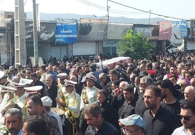 تشییع پیکر «حسن تولی» شهید مدافع امنیت در گالیکش