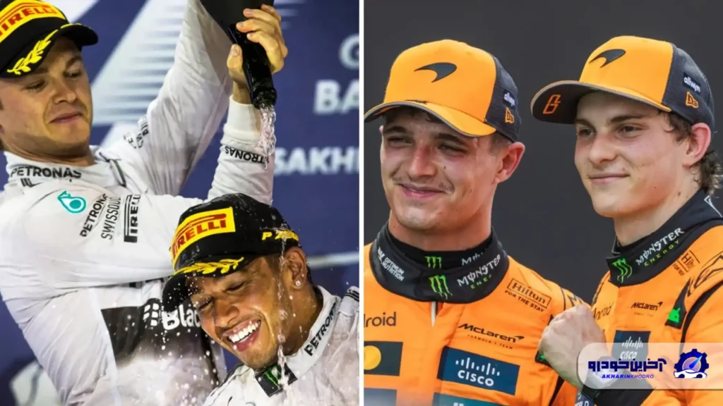 شدیدترین رقابت‌های F1 توسط دو هم تیمی (۱-۲) در یک فصل