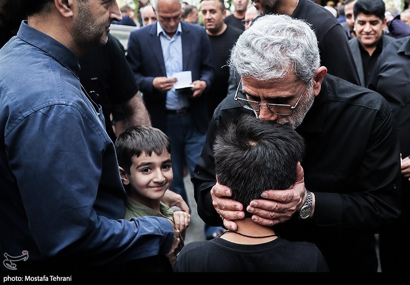 سردار اسماعیل قاآنی، فرمانده نیروی قدس سپاه پاسداران در مراسم چهلمین روز شهادت سپهبد رشید