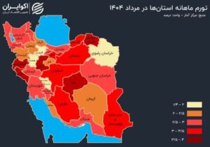 در کدام استان بالاترین تورم بود؟