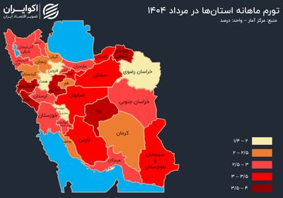 در کدام استان بالاترین تورم بود؟