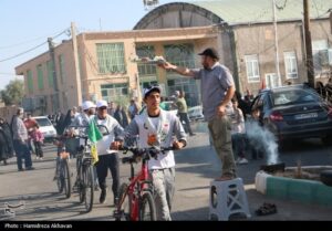 کاروان دوچرخه سواری فداییان به مشهاد رفت
