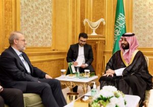 دیدار لاریجانی با بن سلمان