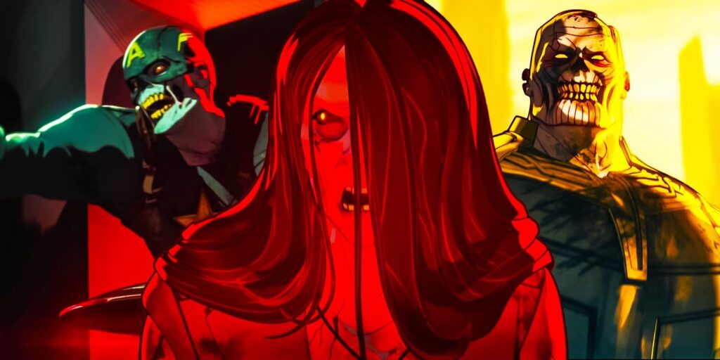 تصاویر جدیدی از دو شخصیت اسکارلت ویچ و نیمور در سریال Marvel Zombies منتشر شد