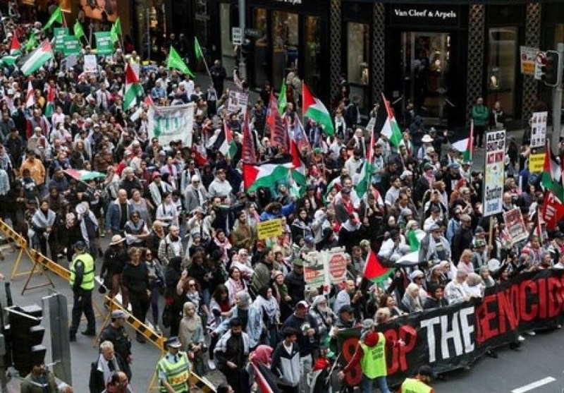 فریاد «حمایت از فلسطین» در قلب اروپا
