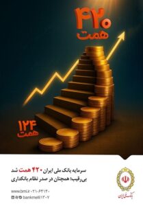 افزایش سرمایه بی‌سابقه در نظام بانکی کشور/ سرمایه بانک ملی ایران به 420 همت رسید