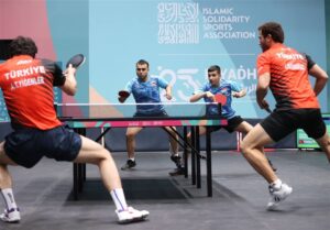 بازی های کشورهای اسلامی تیم تنیس روی میز دونفره مردان با شکست مقابل ترکیه به مدال برنز دست یافت