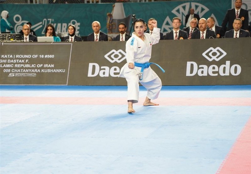 قهرمانی کاراته جهان|پایان کار تنها نماینده کاتای ایران با شکست مقابل حریف یونانی