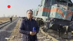 خارج شدن قطار از ریل در ایستگاه هشتگرد