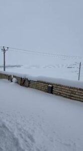 بارش سنگین برف در روستاهای کاشان