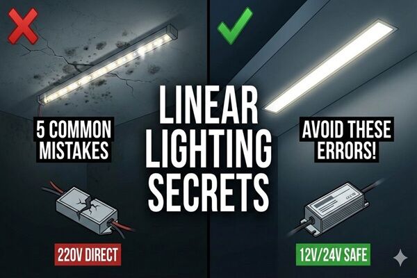 ۵ اشتباه رایج در خرید چراغ خطی که بعداً پشیمانتان می‌کند؛ راهنمای مهندسی لاین نوری