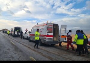 حمل و نقل هوایی 5 قربانی واژگونی اتوبوس یاسوج - سمیرم به اصفهان