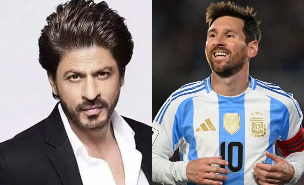 عکس یادگاری شاهرخ خان با لیونل مسی - گیمفا