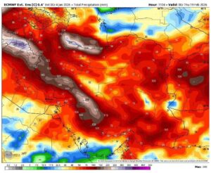 - مدل ۴۶ روزه اروپا خبر از بهمن ماه پر بارش می‌دهد