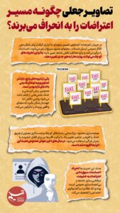 اینفوگرافیک/ تصاویر جعلی چگونه مسیر اعتراضات را منحرف می کند؟