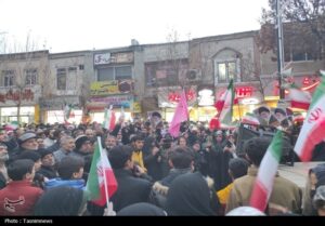 تجمع مردمی محکومیت اغتشاشات اخیر در سبزه میدان زنجان