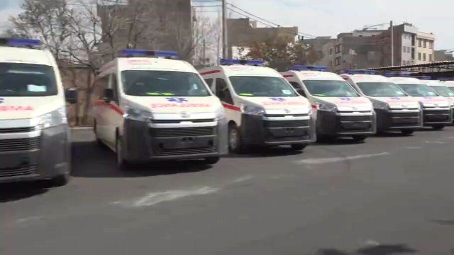الحاق ۱۰۰ دستگاه آمبولانس به ناوگان اورژانس بیمارستانی کشور