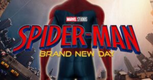 Spider man Poster with Cityscape Background and Bold Red spiked Title
