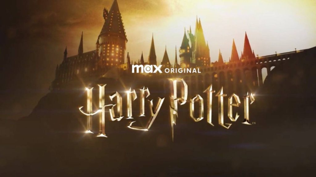 Harry Potter Title Screen with Hogwarts Silhouette and Max Original Branding