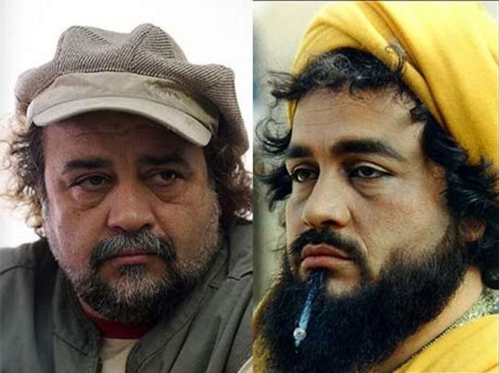 Split screen Image of Two Men with Beards on the Left an Older Man Wearing a Light Cap on the Right a Younger Man with a Yellow Turban Smoking a Pipe