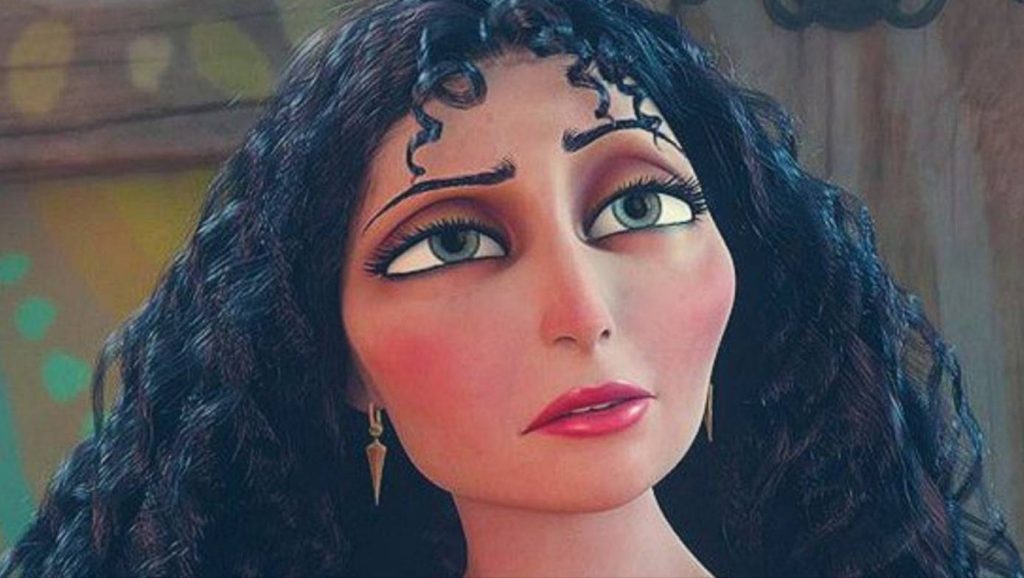تصاویر کاترین هان در نقش مادر گاتل در پشت صحنه لایو-اکشن Tangled منتشر شد